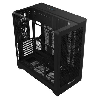 Thermaltake View 390 Air Mid Tower Case | ATX Gaming Chassis | Curved Tempered Glass | Up to 360mm Radiator | 11 × 120mm Fan Support | GPU Support Bracket | Black | CA-11F-00M1WN-00