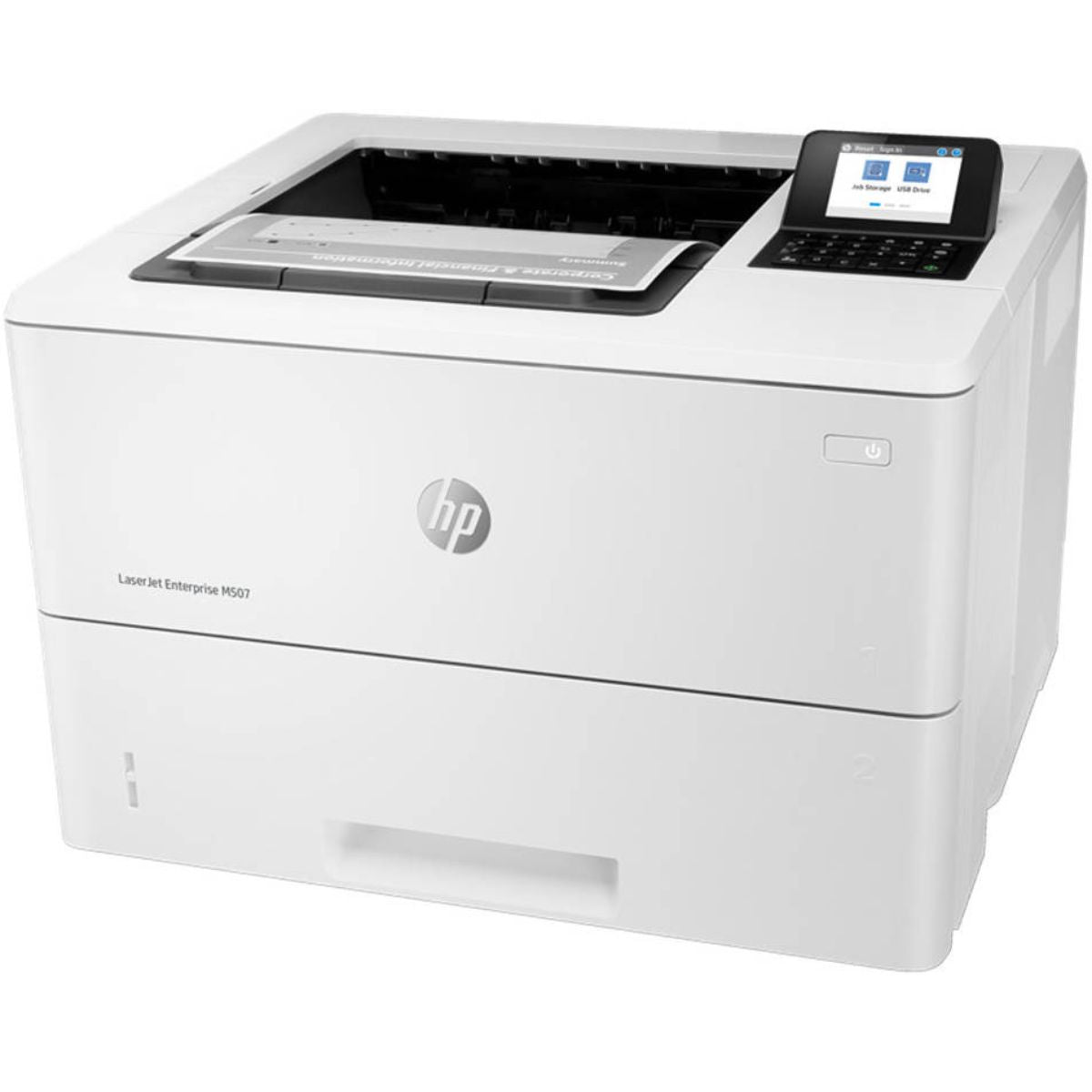 HP LaserJet Enterprise M507dn Monochrome Printer (Print Only, Duplex, Network), Up to 43ppm Print Speed, Automatic Duplex Printing, Sheetfed, 250-Sheet Output In, White | 1PV87A