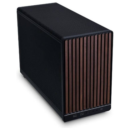 Lian Li A3-mATX Micro ATX PC Case, 360mm Radiator Support, 10x Fan Support, Mesh Panels, Wood Edition, Black | G99.A3X-WD.00