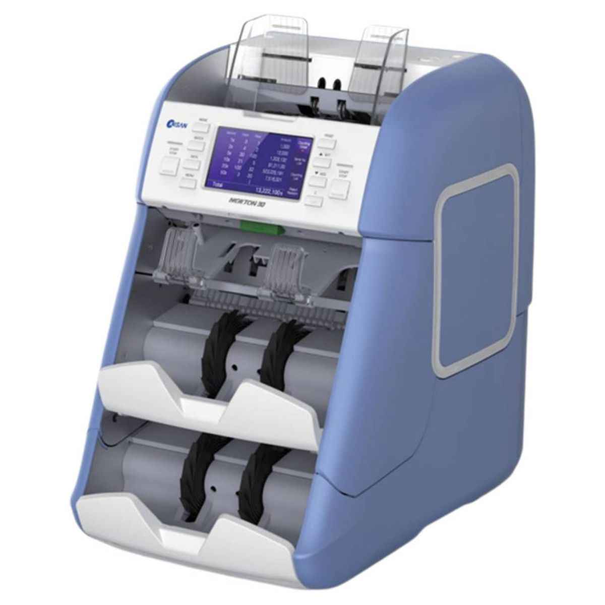 Kisan Newton30 Premium Banknote Sorter – 2+1 Pocket, Multi-Currency, OCR Serial Number Reading, 4.3" Touch Display