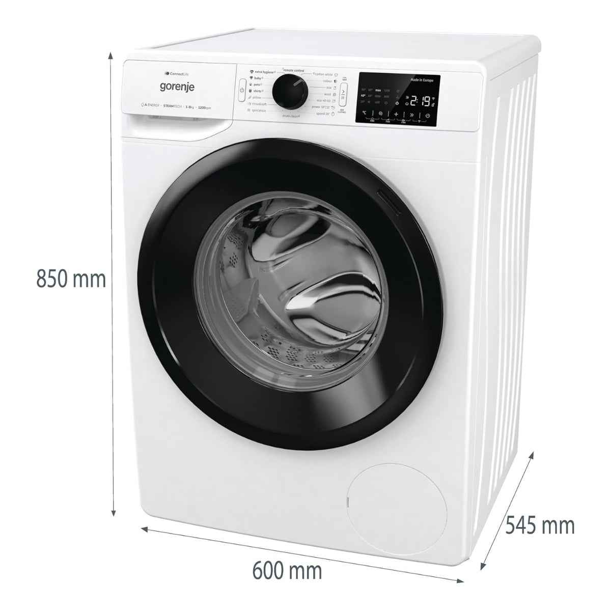 Gorenje WPNEI82A1SWIFI  8 kg Washing Machine – 1,200 rpm, Wi-Fi Smart Control