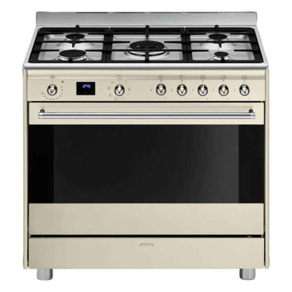 Smeg SSA91MAP2 Concert Combination Cooker – 90×60cm Dual-Fuel Freestanding with Gas Hob & Electric Oven Premium Italian-Design Cooker Built for Spacious UAE Kitchens