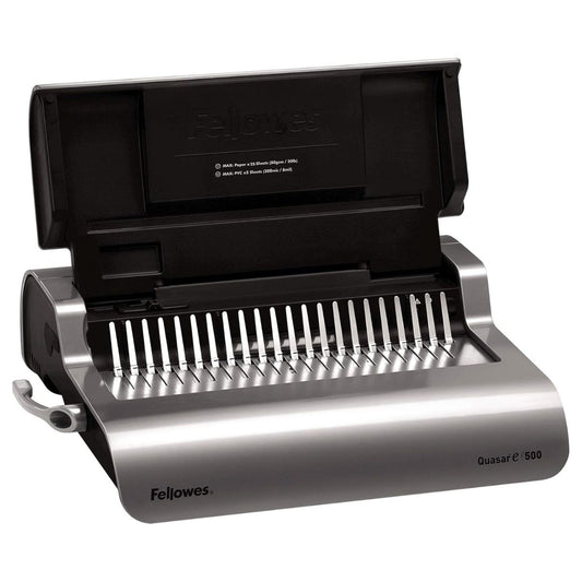 Fellowes Quasar-E Electric Comb Binding Machine | Electric Punching | 25 Sheet Punch Capacity | 500 Sheet Binding Capacity | Professional Office Binder