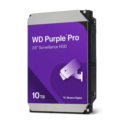 Western Digital WD Purple Pro 10TB Surveillance Hard Drive | 3.5-Inch SATA 6Gb/s | 7200 RPM | 512MB Cache | Up to 272MB/s | AllFrame AI | WD102PURP
