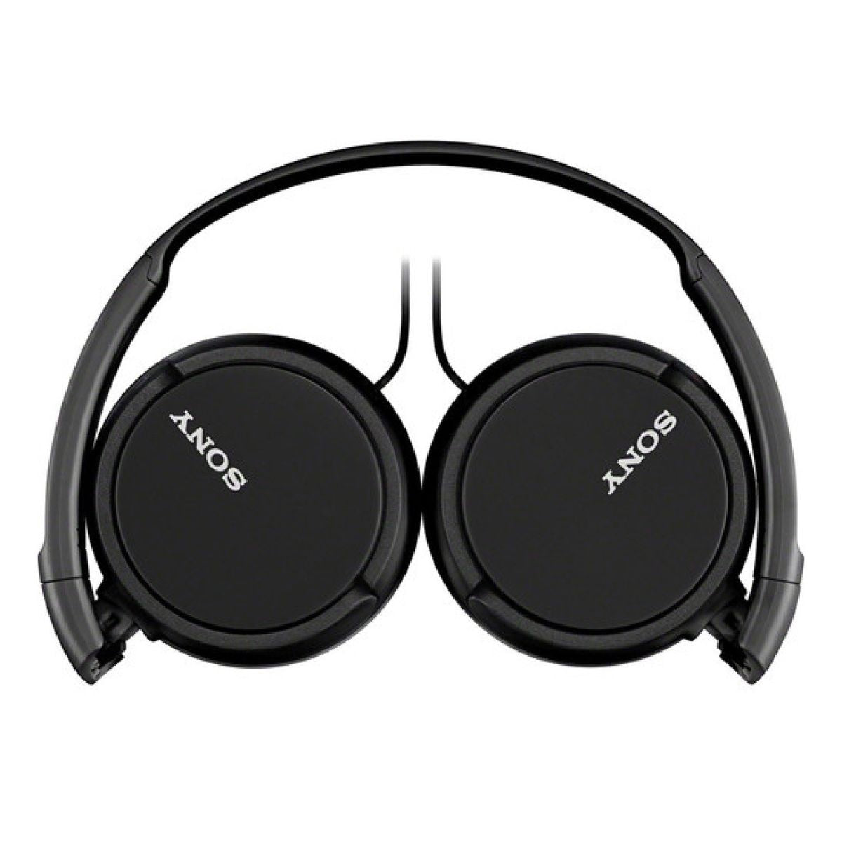 Sony MDR-ZX110AP Extra Bass Smartphone Headset | 30mm Dynamic Drivers | Swivel & Foldable Earcups | Flat Cable | Black