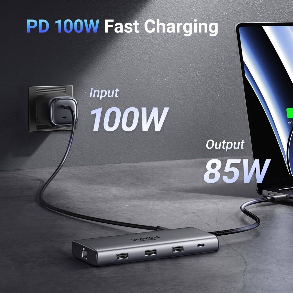 UGREEN Revodok Pro 210 10-in-1 USB-C Hub | 2x HDMI | 5Gbps USB-C | USB-A 3.0 | 2x USB-A 2.0 | 100W PD | RJ45 | SD/microSD | 15534