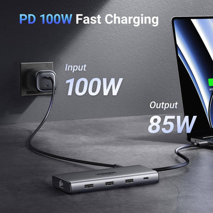 UGREEN Revodok Pro 210 10-in-1 USB-C Hub | 2x HDMI | 5Gbps USB-C | USB-A 3.0 | 2x USB-A 2.0 | 100W PD | RJ45 | SD/microSD | 15534