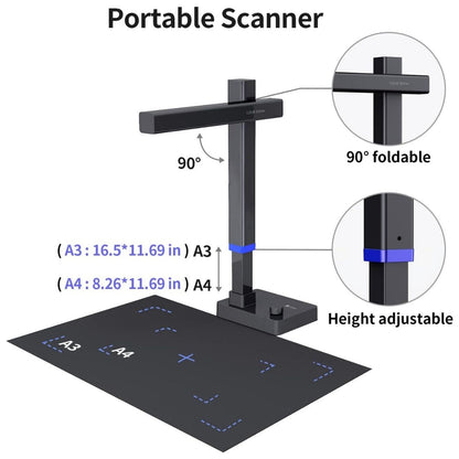 CZUR Shine Ultra Pro 24MP Document Scanner | A3 Large Format Book Scanner | 440 DPI