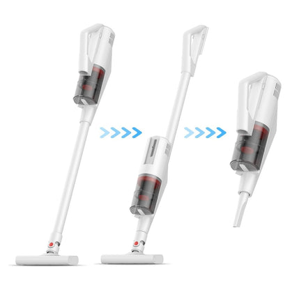 Deerma DX888 3-in-1 Portable Vacuum Cleaner, With 18000Pa Strong Suction Power, 500ml Dust Bag, Handheld Vacuum, Side Cyclone Duct System, Slim Model Structure, White
