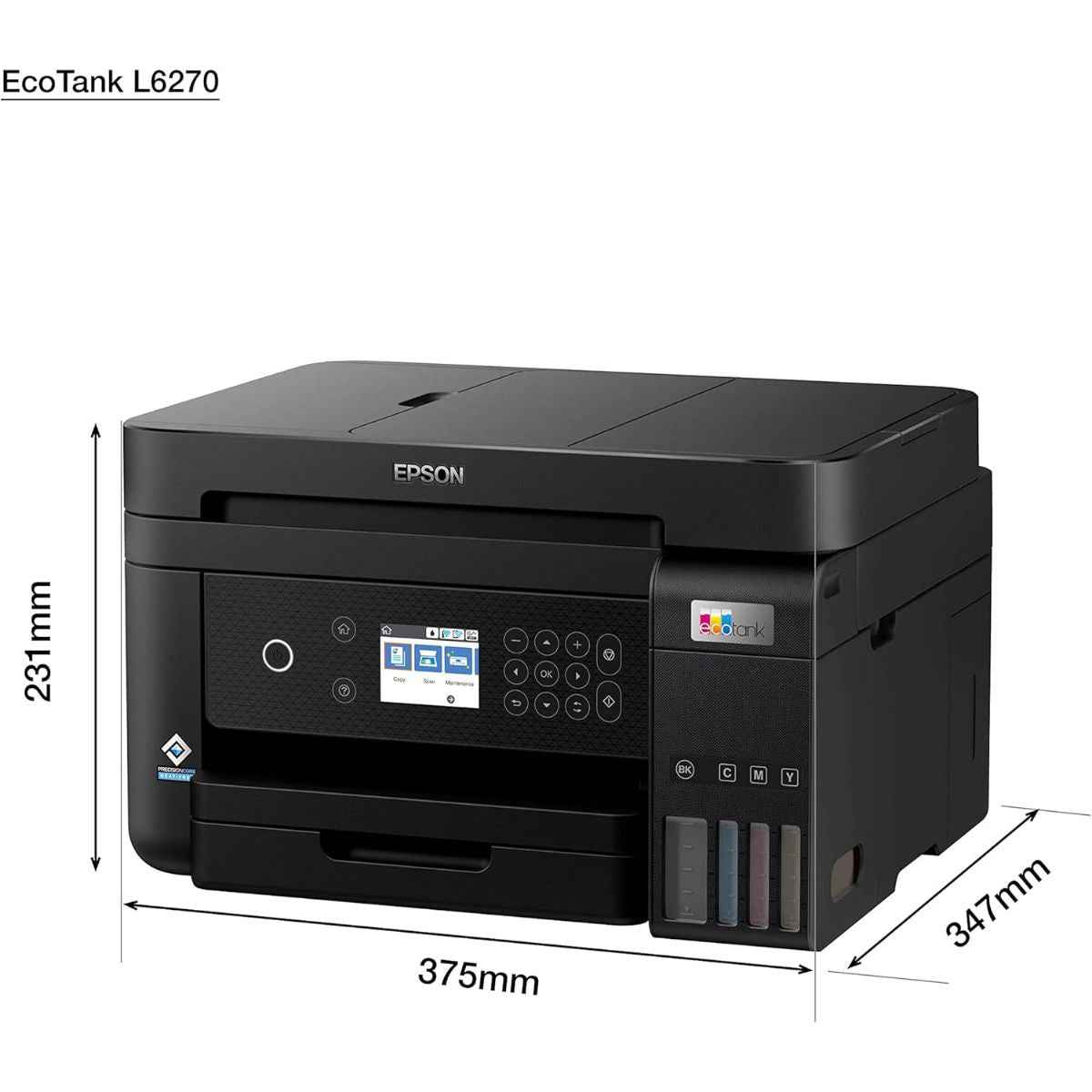 Epson EcoTank L6270 A4 Wi-Fi Duplex All-in-One Ink Tank Printer | Print, Scan & Copy | ADF | Borderless Printing | Ink Filled Machine | With Box | C11CJ61407