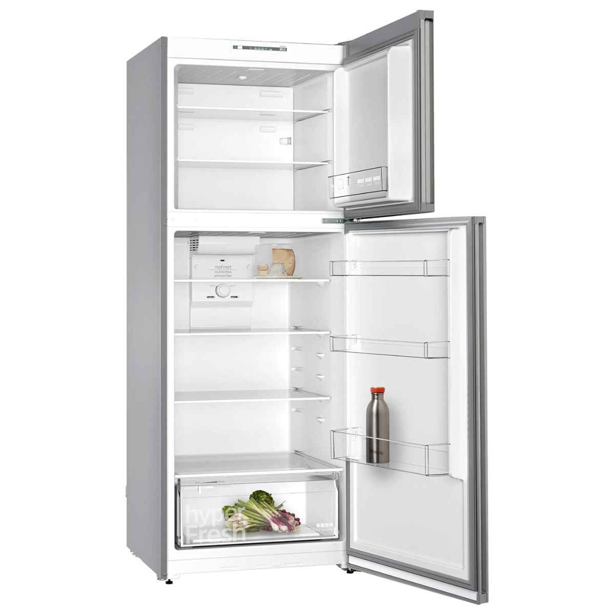 Siemens iQ300 485L Free-Standing Fridge Freezer with Freezer, German Engineering, Inox (Model KD55NNLE0M)