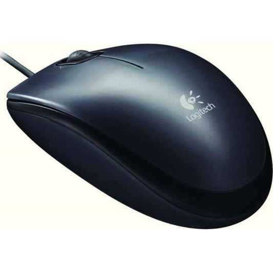 Logitech M90 Wired Mouse | 1000 DPI Optical Tracking | Ambidextrous Design | Plug-and-Play USB Connectivity | Black | 910-001793