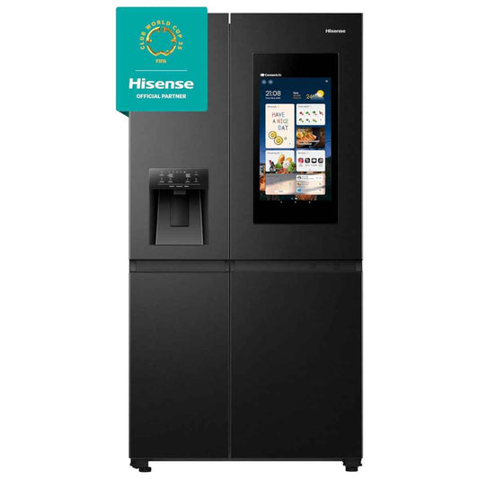 Hisense 819L Gross / 614L Net Side by Side Refrigerator – RS9P819GTB, Wi-Fi Smart Connectivity, Ice & Water Dispenser
