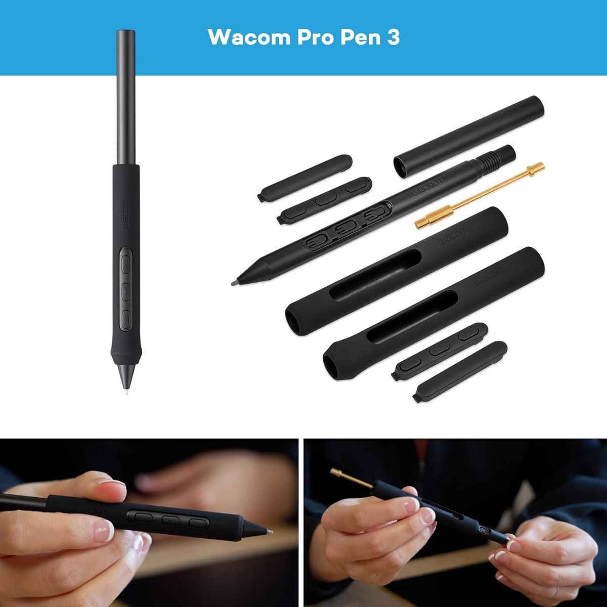Wacom Intuos Pro Medium - Innovative Graphics Tablet Including Wacom Pro Pen 3, Compact & Lightweight - Versatile Choice as a Drawing Tablet for Illustrators, Designers & Photo Editors
