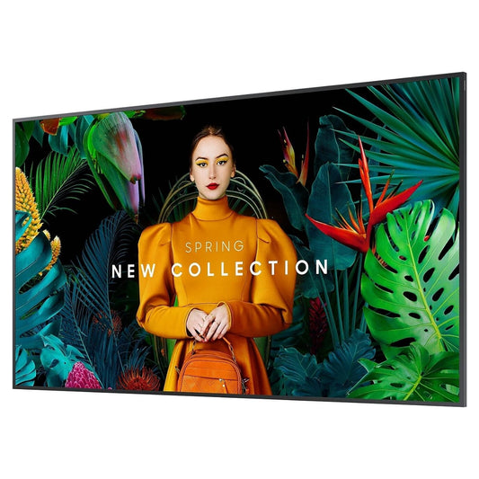 Samsung Crystal Signage QMC, 75" 4K UHD VA Display, 75Hz Refresh Rate, 8ms Response Time, 13.4mm Bezel Width, Tizen 7.0 OS, 16GB Flash Memory, 400 x 400mm VESA Mount, Black | LH75QMCEBGCXUE