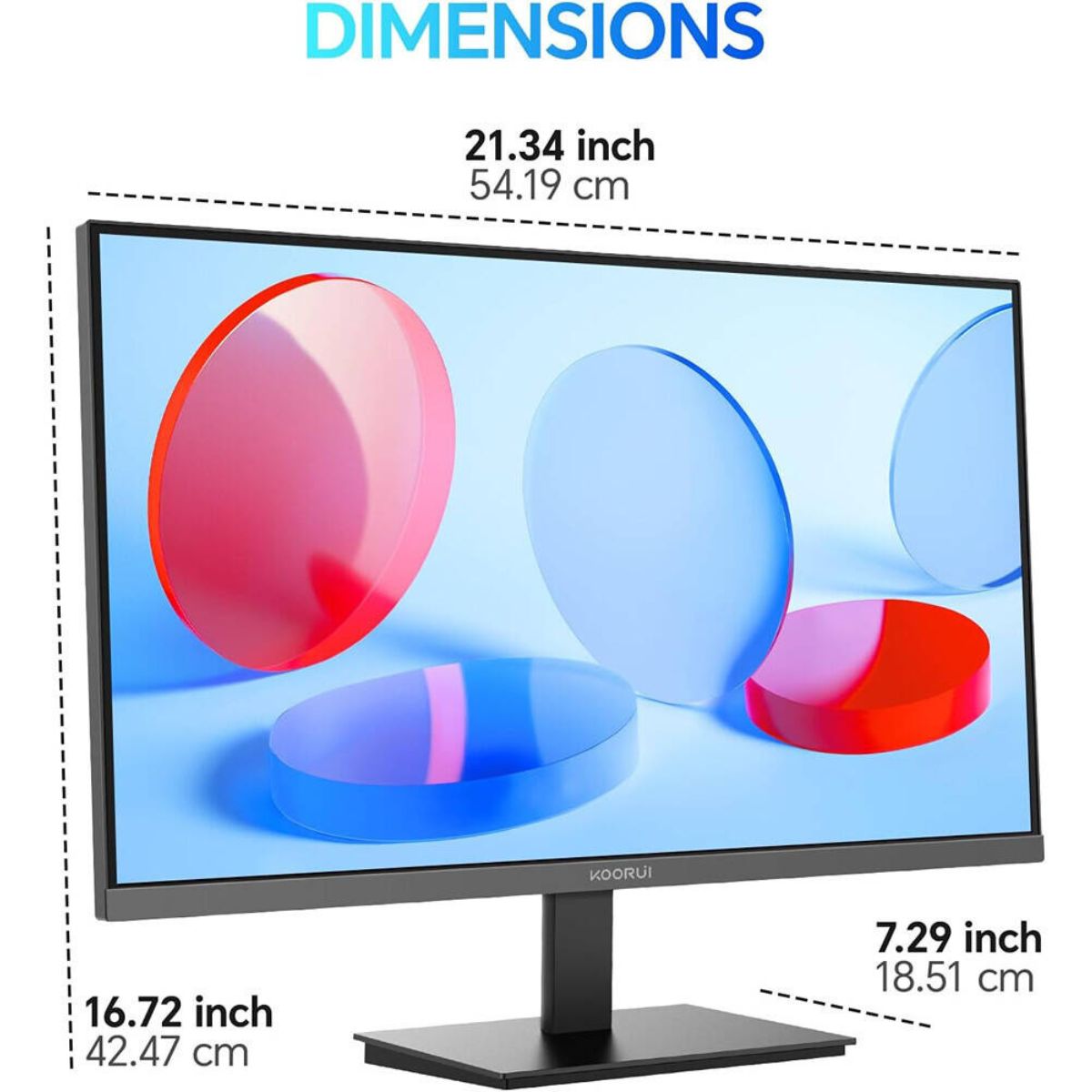 KOORUI E2412F 24" FHD VA Office Monitor, 100Hz, 6ms, 99% sRGB Premium, Black | E2412F