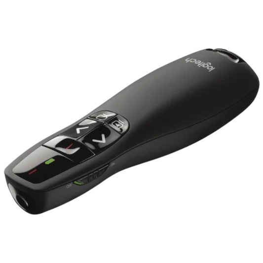 Logitech R400 Wireless Presenter | 2.4GHz Wireless Presentation Remote | Red Laser Pointer | 20m Range | 910-001356