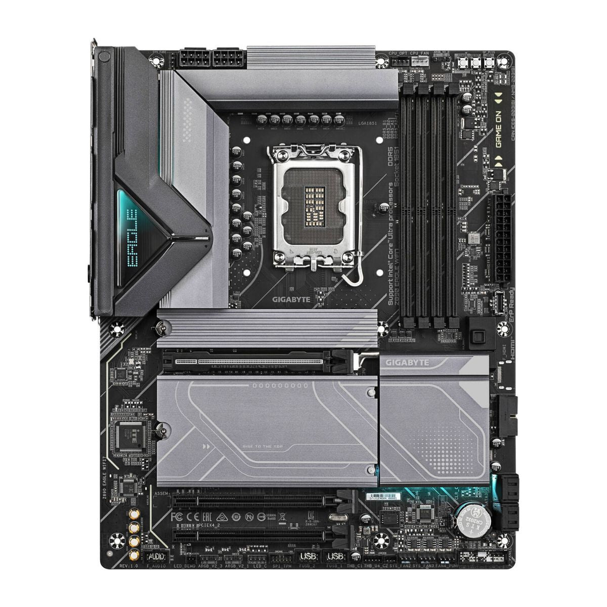 GIGABYTE Z890 Eagle Wi-Fi 7 LGA 1851 ATX Motherboard, Intel Z890 Chipset, 4x DDR5 DIMM Slots, Up to 256GB Max Memory, Wi-Fi 7 & BT 5.4, 1x PCIe 5.0 x16, 4x M.2 Slots | Z890-EAGLE-WIFI7