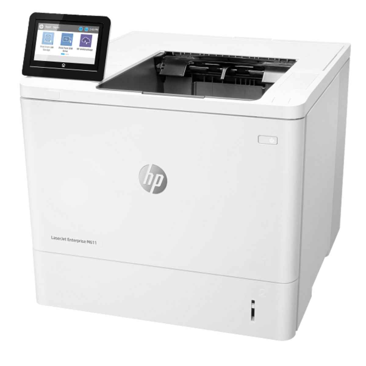 HP M611dn LaserJet Enterprise Monochrome Printer, Up to 65ppm Print Speed, 1200x1200 Dpi Resolution, Auto Duplex Printing, 100 Sheets Multipurpose Feeder, White | 7PS84A