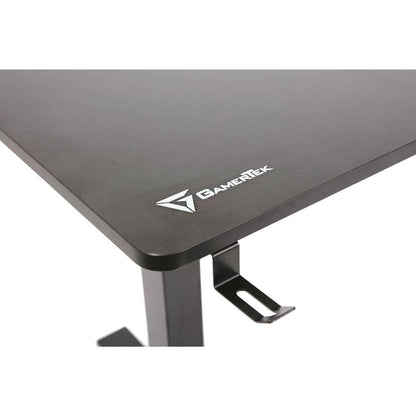 GamerTek Gaming Desk Alpha Pro RGB Flexi Corner Gaming Desk – 160x100cm, Carbon Fiber Texture, L-Shape Design, Black