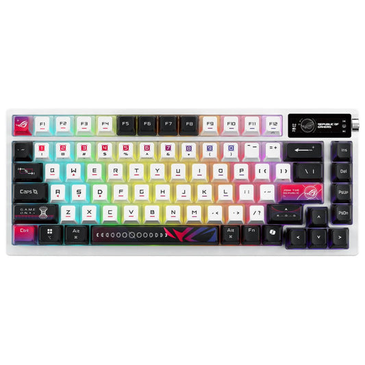 Asus ROG Azoth X Gaming Keyboard – 75% Custom Layout, OLED Display, Tri-Mode Wireless, Hot-Swappable, RGB