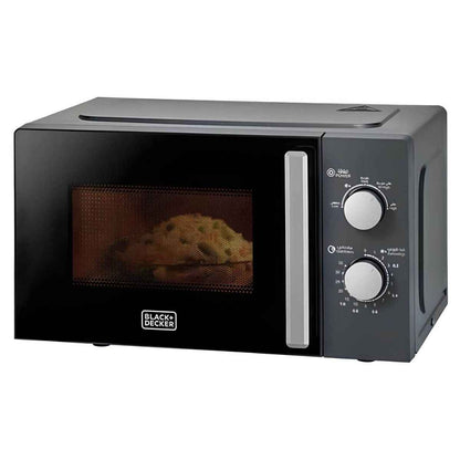 BLACK+DECKER Microwave Oven | 20L Capacity | 700W Power Output | 30-Minute Timer | 5 Power Levels | Compact Kitchen Design | Black | MZ2015P-B5