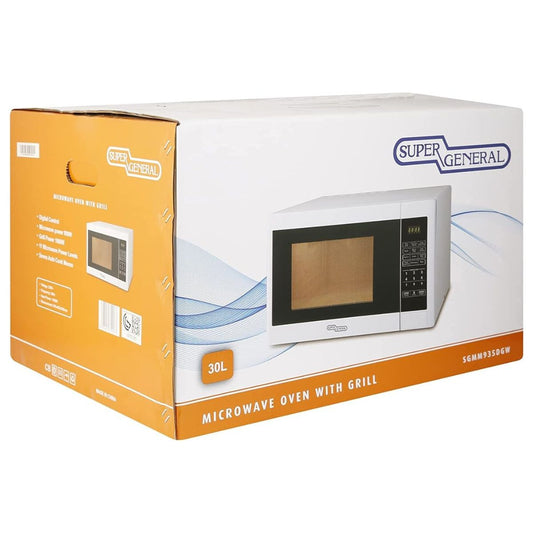 Super General SGMM935DGW Microwave Oven – 30L Capacity, Digital Control, White