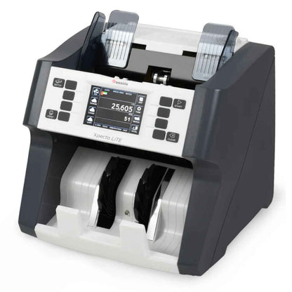 Cassida Xpecto LiTE, Single Mix Value Counter for AED Only, Hopper 600 Bills, Stacker 250 Bills, 3.2" LCD Screen, CIS, UV, MG, IR Detection System, Fast & Accurate Counting And Sorting, | Xpecto LiTE