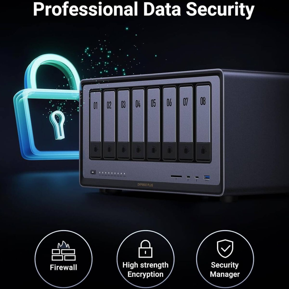 UGREEN NASync DXP8800 Plus 8-Bay Desktop NAS – Intel i5-1235U, 8GB DDR5, 2x 10GbE, Thunderbolt 4, 8K HDMI (Diskless)