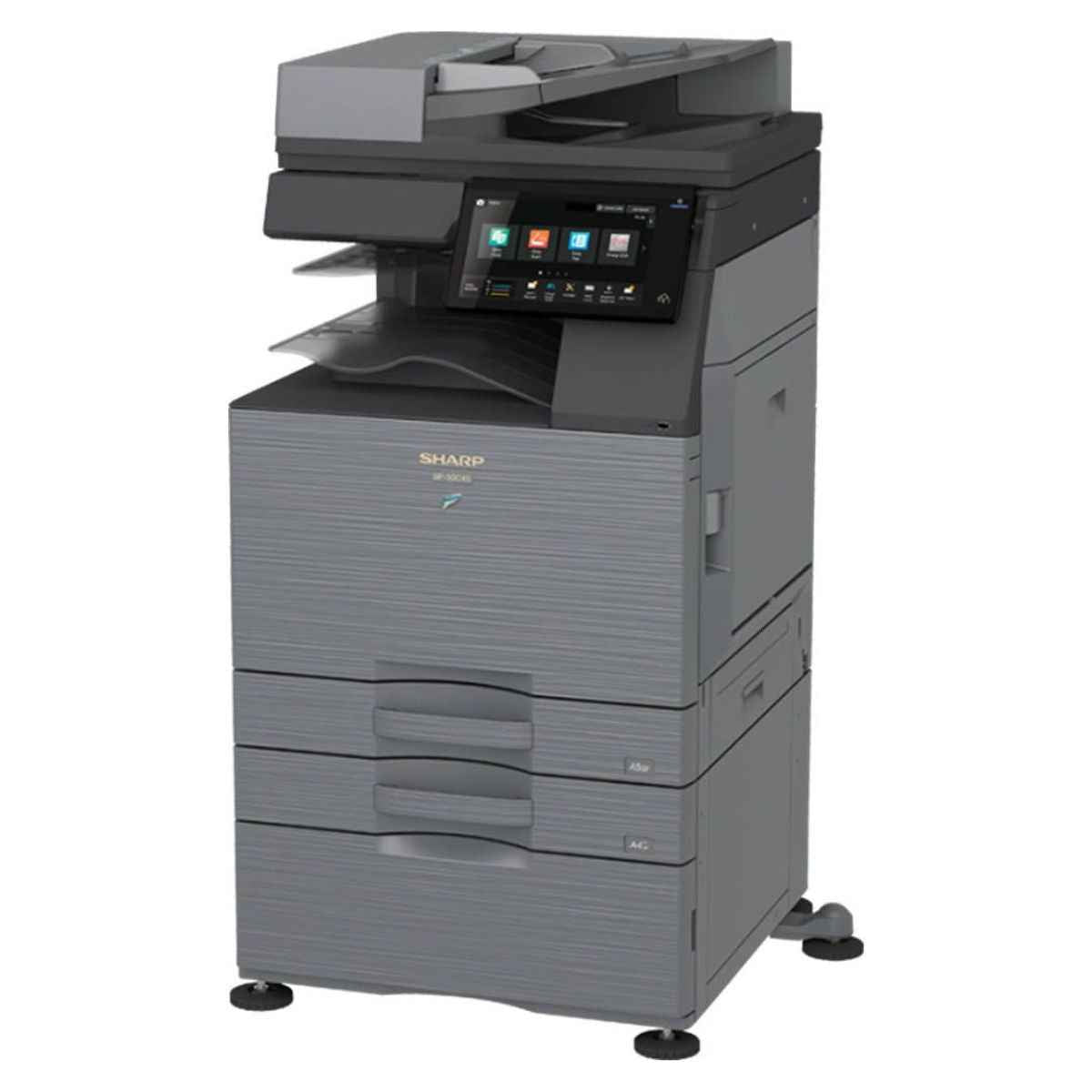 SHARP BP-50C31 A3 Color MFP Laser Printer, 31PPM Print Speed, Std 650 Max 6,300 Sheets Paper Capacity, 128 GB SSD, 1200 DPI, 10.1" Touch Panel, Smart Scanning, Gray | BP-50C31
