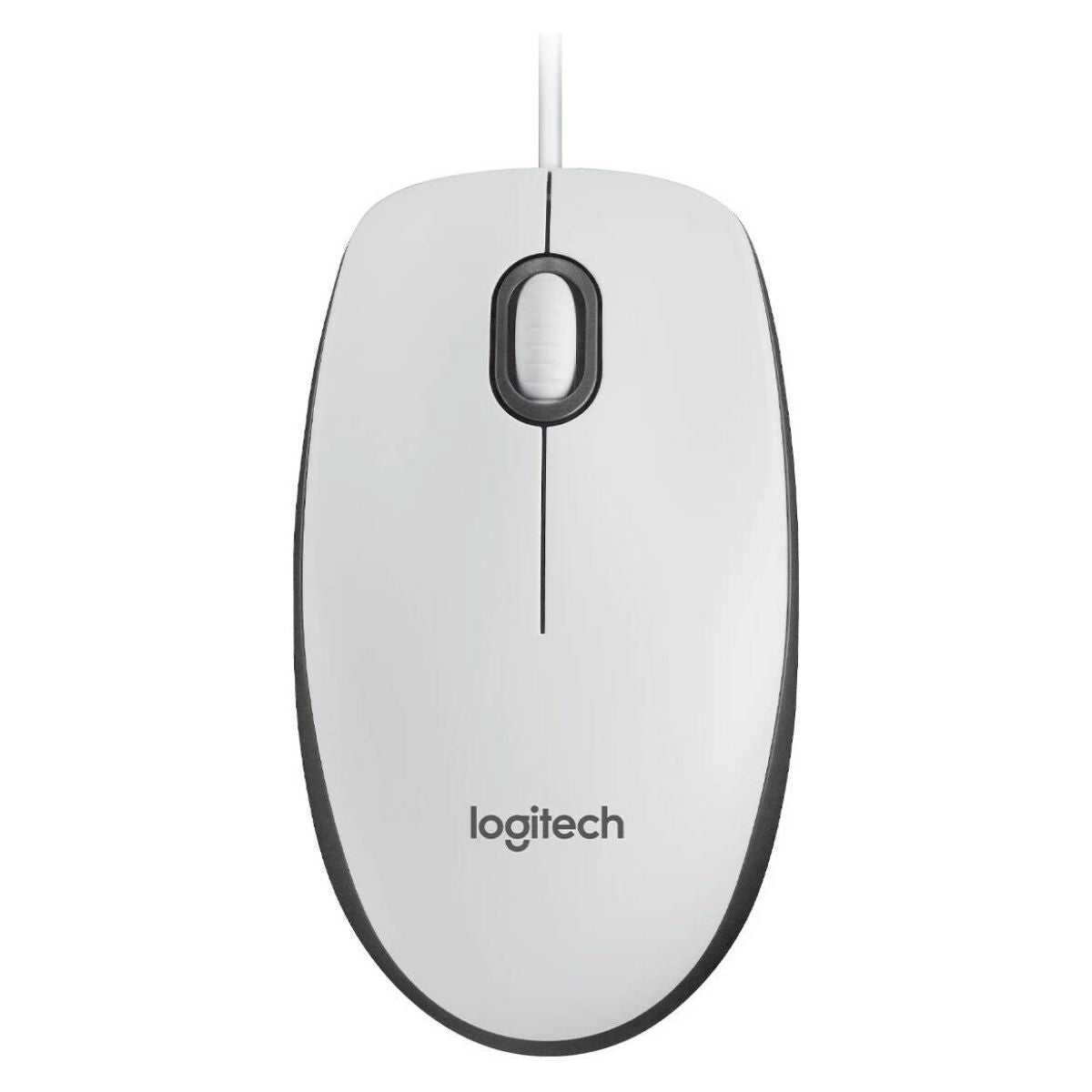 Logitech M100 Wired USB Mouse | Smooth Cursor Control | Plug & Play | No Software Setup |  Black, White | 910-005003,  910-001603 / 910-006764