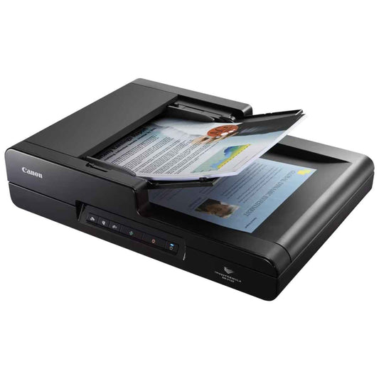 Canon imageFORMULA DR-F120 – Desktop ADF + Flatbed Document Scanner for UAE Offices & Home Workspaces Versatile Scanning for Mixed Documents — ADF + Flatbed in One Compact Unit