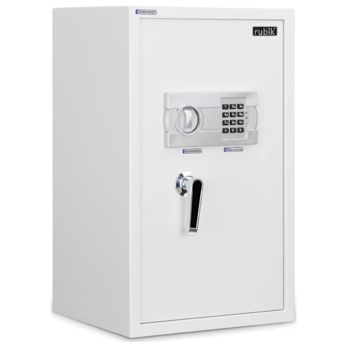 Rubik Large Safe Box with Digital Keypad & Key Lock – 60x36x30cm, White | RB60EG-W
