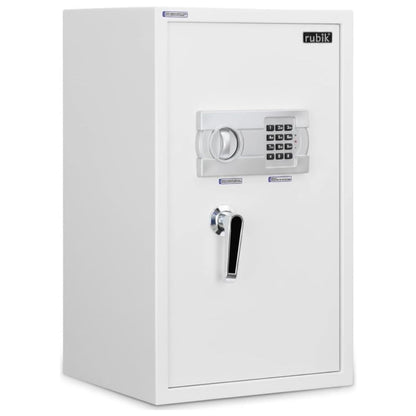 Rubik Large Safe Box with Digital Keypad & Key Lock – 60x36x30cm, White | RB60EG-W