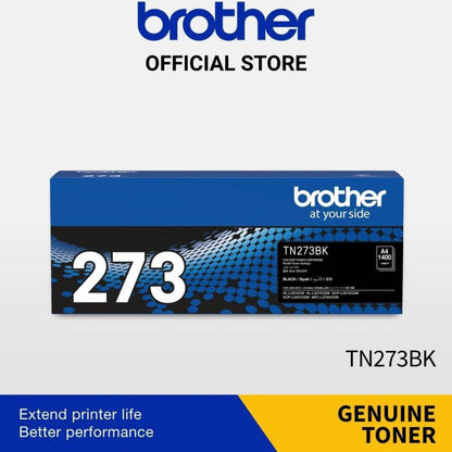 Brother Genuine TN273BK Standard Yield Black Ink Printer Toner Cartridge, Prints up to 1,400 pages