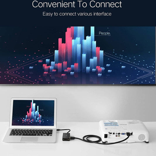 UGREEN 20418 Mini DisplayPort to HDMI, DVI &amp; VGA Adapter | 3-in-1 Mini DP Converter | 4K Support | Thunderbolt Compatible | Black