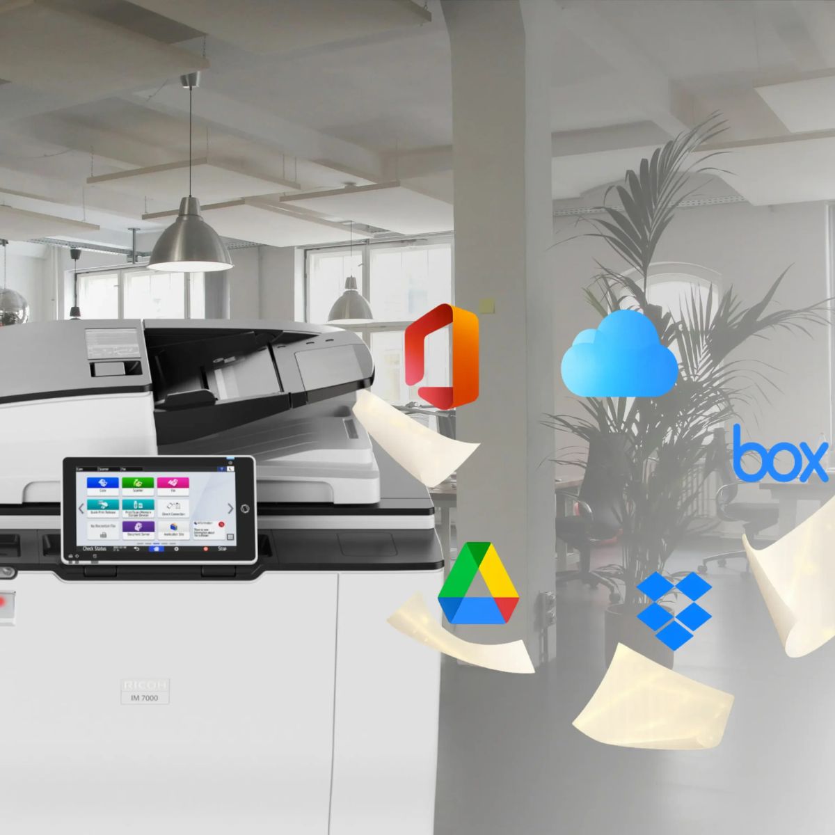 Ricoh IM 7000 A3 Mono Multifunction Printer- Ricoh IM 7000 is a high-speed, all-in-one printer designed for seamless printing, copying, scanning, and faxing at up to 70 ppm- 423533