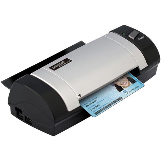 Plustek MobileOffice D620 Handheld Scanner – 600 dpi Optical Resolution, 48-Bit Color, 16-Bit Grayscale, Duplex Card &amp; Document Scanner