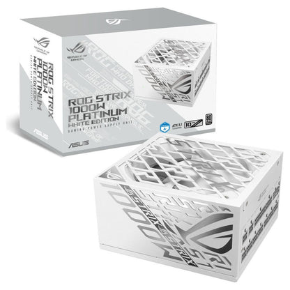 Asus ROG Strix 1000W Fully Modular Power Supply, 80 PLUS Platinum Efficiency, Active PFC, GaN MOSFET, ATX 3.1 Compatible, Cybernetic Lambda A+, Dual Ball Fan bearings, Black