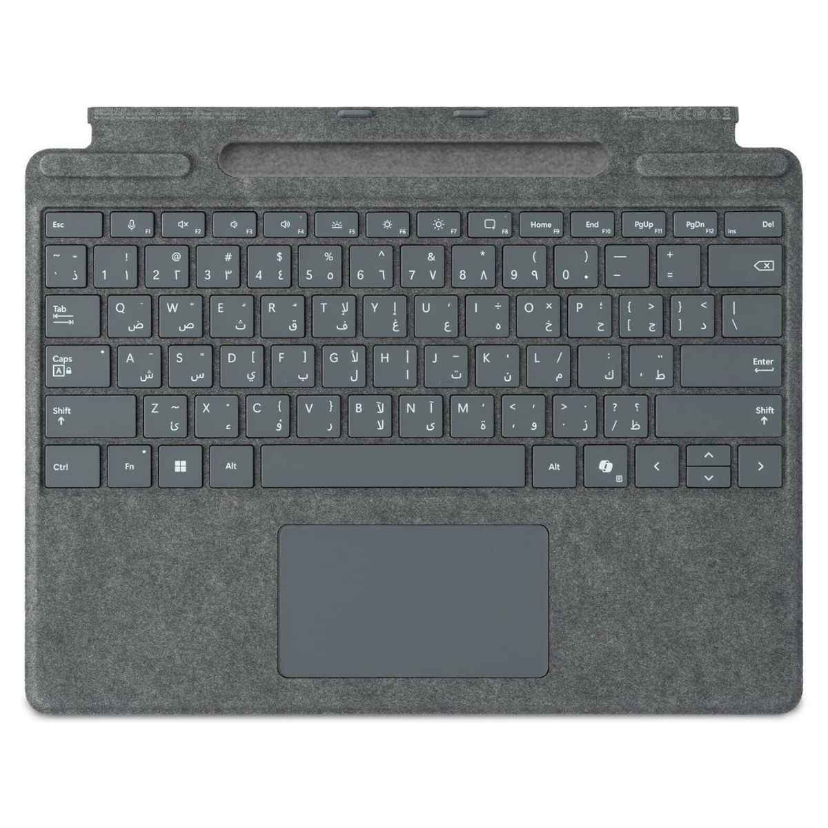 Microsoft Surface Pro 13" Keyboard, English/Arabic Layout, Compatible with Surface Pro (11th Edition), Surface Pro 9, or Surface Pro 8, Platinum | 8XA-00251