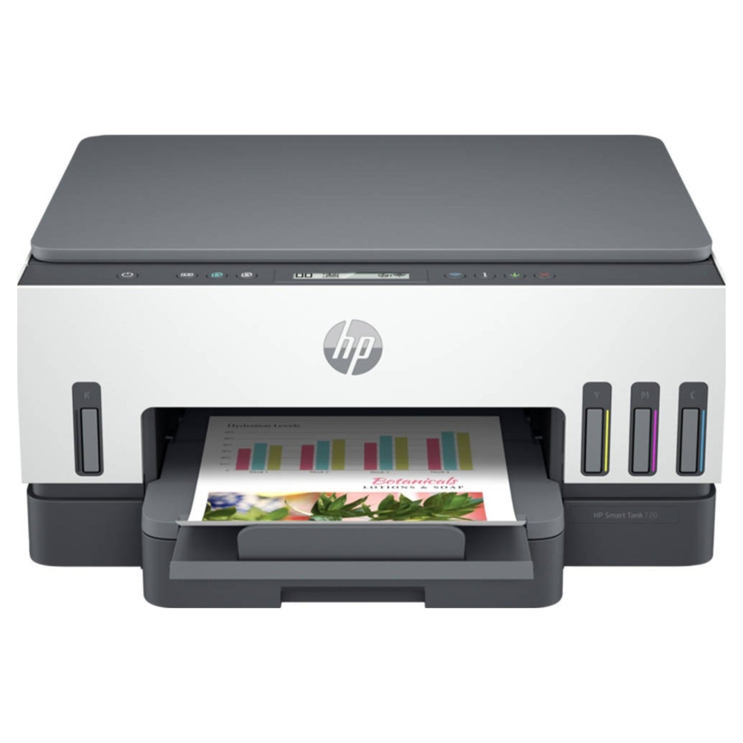 HP Smart Tank 720 All-In-One Printer, Print / Copy / Scan, Wireless Functions, Up To 15ppm Print Speed, 1200 DPI, 250 Sheets Input Capacity, Wifi & Bluetooth Connectivity, White - Gray | 6UU46A