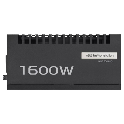 Asus Pro WS Power Supply, 1600W Power, 80 PLUS Platinum Efficiency, ATX 3.1 Compatible, Dual-Ball Fan Bearings, Gold-Plated High-Performance Copper Pins, Black | 90YE00Z2-B0NA00