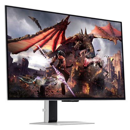 Samsung Odyssey G8 32" 4K UHD OLED Gaming Monitor, 240Hz, 0.03ms, HDR10+, FreeSync, Smart Features, Silver | LS32DG802SMXUE