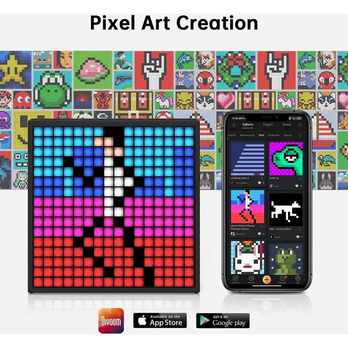 Divoom TimeBox Evo Pixel Art Speaker – 16×16 LED / Bluetooth / Alarm Clock