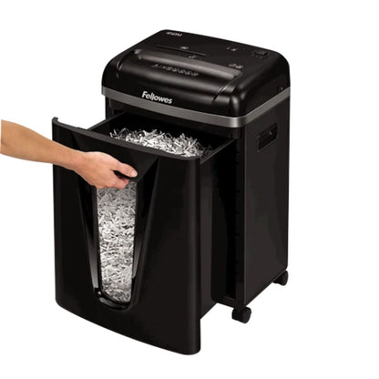 Fellowes Powershred 450M Micro-Cut Shredder | P-5 | 9-Sheet Capacity | 2 × 12mm | SilentShred | 4074001