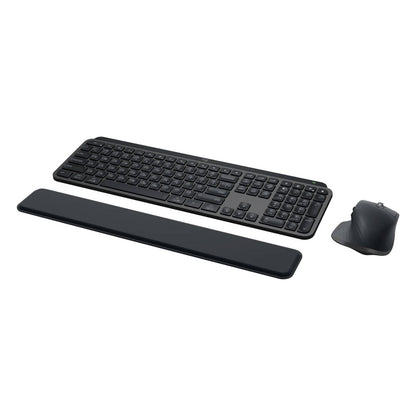 Logitech MX Keys S Combo Performance Wireless Keyboard and Mouse with Palm Rest, Customizable Illumination, Fast Scrolling, Bluetooth, USB C, for Windows, Linux, Chrome, Mac - Graphite (English/Arabic)