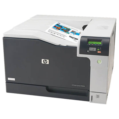 HP CP5225n Color LaserJet A3 Professional Printer, Up to 20ppm Black & Color, Up to 600 x 600 DPI Resolution, 2-Line, 16-Character Backlit Display, 250-Sheet Face-Down Output Bin, White | CE711A