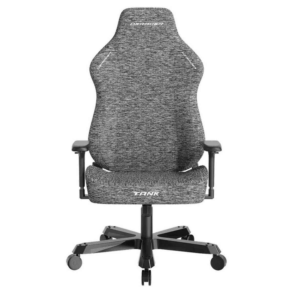 DXRacer Tank Series Gaming Chair | XXL Size | Woven Fabric Upholstery | 4D Adjustable Armrests | Magnetic Headrest & Lumbar Support | 90°–135° Reclining Backrest | Class 4 Hydraulics | Black / Gray / Black-Red