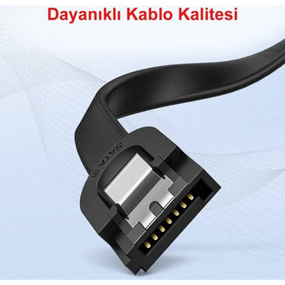 UGREEN SATA 3 Data Cable 0.5m | High-Speed SATA III 6Gbps Cable | Black | 30796
