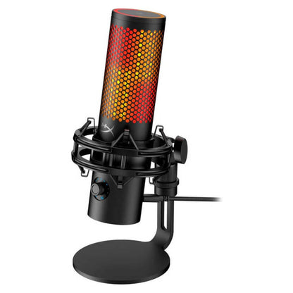 HyperX QuadCast 2 S USB Microphone | Dynamic Lighting Display | Tap-to-Mute Sensor | Detachable Shock Mount | Black | 9A273AA